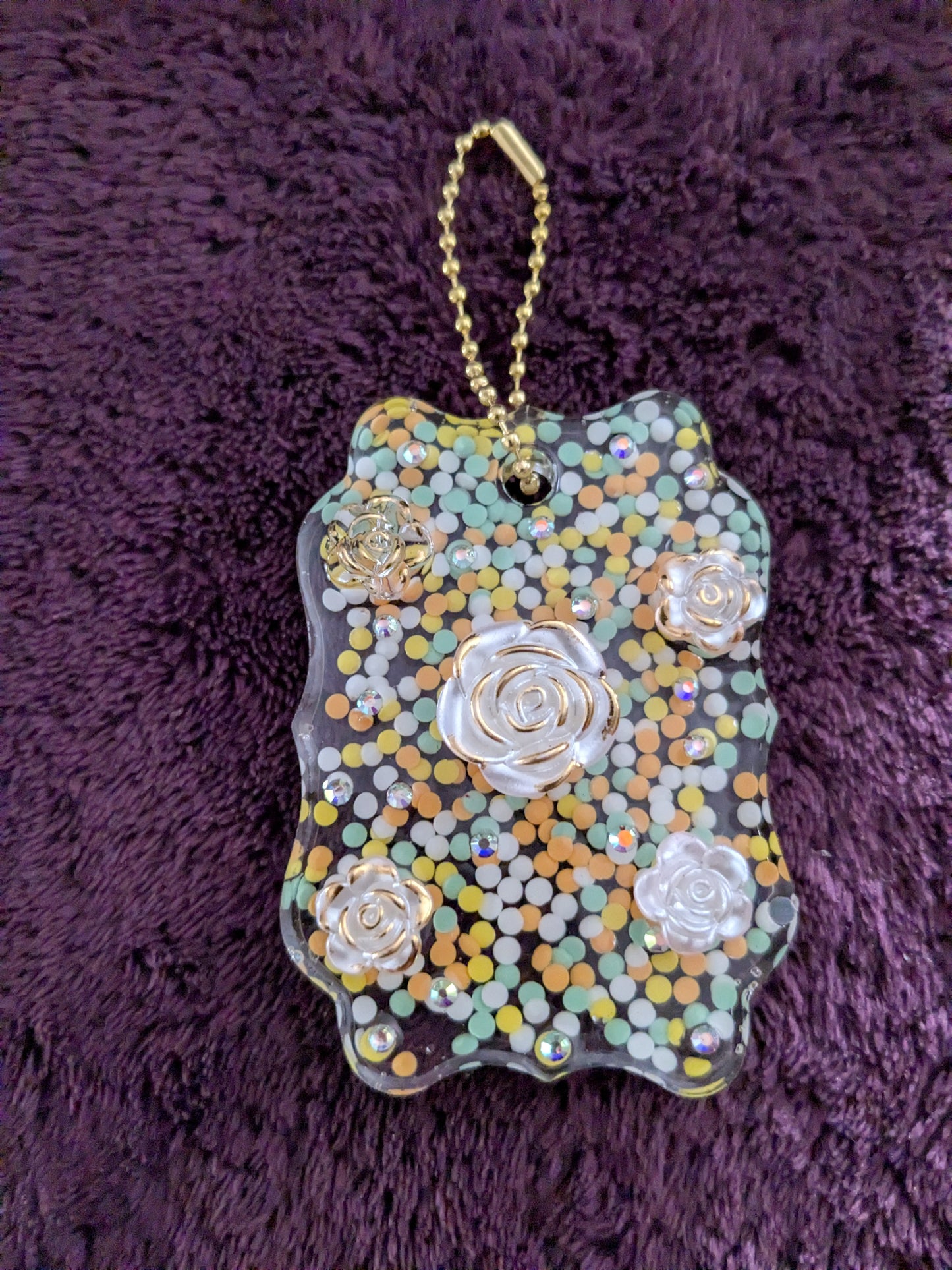 Handmade Resin Bag Charm / Rearview Mirror Decoration