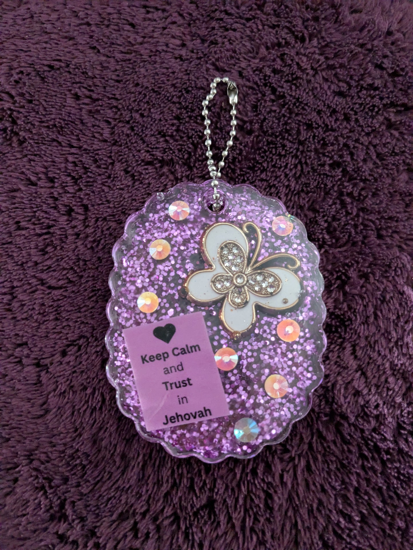 Handmade Resin Bag Charm / Rearview Mirror Decoration