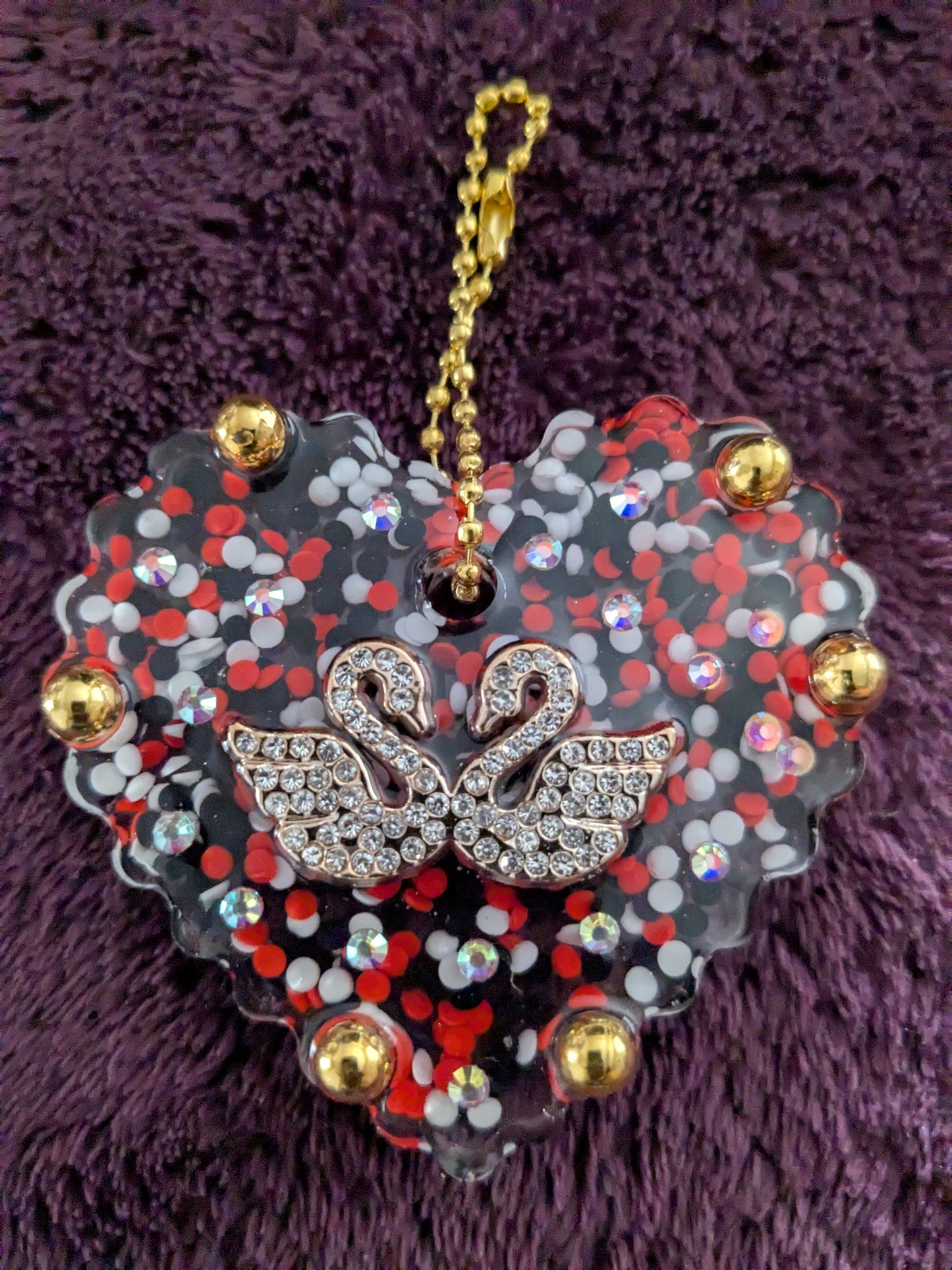 Handmade Resin Bag Charm / Rearview Mirror Decoration